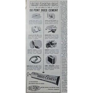 1927 & 1953 Duco Dupont Paint Cement Advertisement Art Deco Home Decor Wall Art